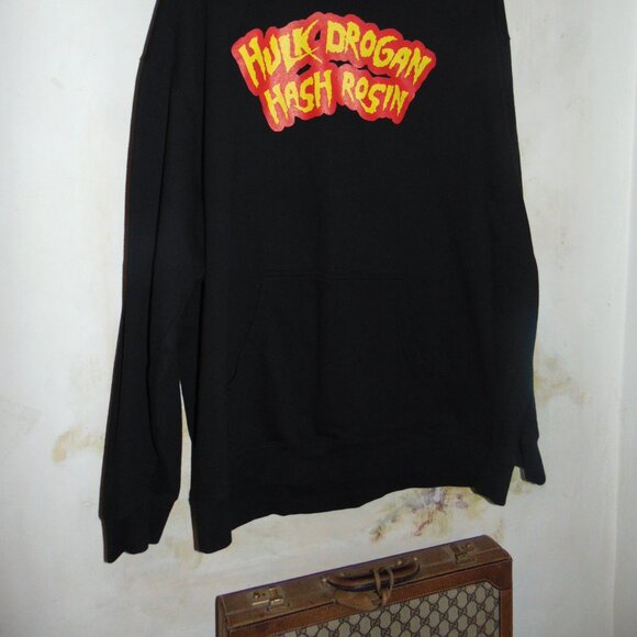 Rare Hulk Drogan Hash Rosin Black Red Hoodie Hogan Men's Funny Sweatshirt 3XL - Picture 8 of 9